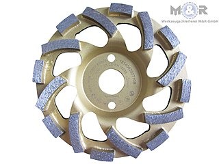 Diamant-Schleifteller / Schleiftopf / Topfschleifer Ø 125 mm - Beton Cup Premium für Beton, Granit + Naturstein, sehr hohe Standzeit!