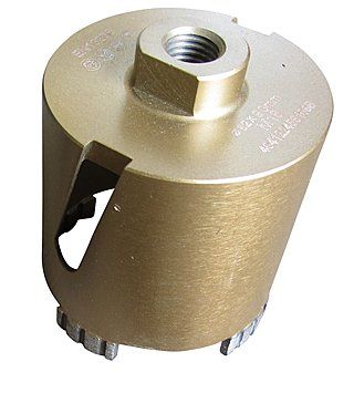 Diamant-Dosensenker Ø 82 mm "Laser-Turbo Gold" mit M16-Anschluss und 10 mm hohen Turbo-Profi-Segmenten Diamant-Dosensenker Ø 82 mm "Laser-Turbo Gold" mit M16-Anschluss und 10 mm hohen Turbo-Profi-Segmenten