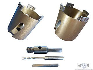 Ø 68 + Ø 82 mm Diamant-Dosensenker mit M16-Anschluss + 6-Kant-Aufnahme als Set | 10 mm hohe Turbo-Profi-Segmente + passende 6-Kant-Aufnahme. Für abrasives Material wie: Mauerwerk, Poroton, Gasbeton, Estrich, Kalksandstein weich