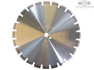 Diamant-Trennscheibe Typ "Laser-Asphalt" Ø 350 x 25,4 mm | Mit Schrägschutzsegmenten und 10 mm Segmenthöhe. Für Asphalt und Bitumen.