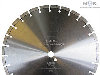 Diamant-Trennscheibe Typ "Laser-Beton" Ø 400 x 25,4 mm | Für Stahlbeton, Waschbeton, Ziegel und allgemeine Betonerzeugnisse.