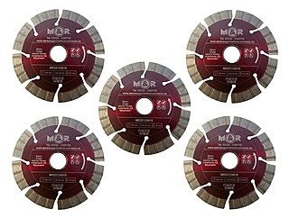 5er Set Diamant-Trennscheiben Ø 125 mm | Profi-Qualität für Beton, Ziegel, Klinker, Mauerwerk, Kalksandstein